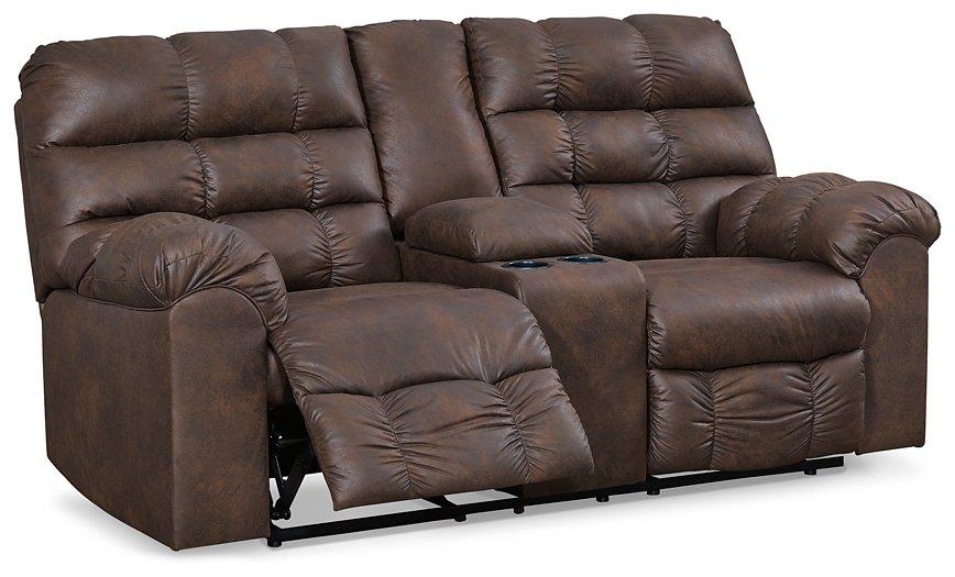 Derwin Reclining Loveseat with Console